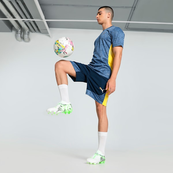 Neymar JR "BNA" Men's Football Training Shorts, Marine Blue-Pelé Yellow, extralarge-IND